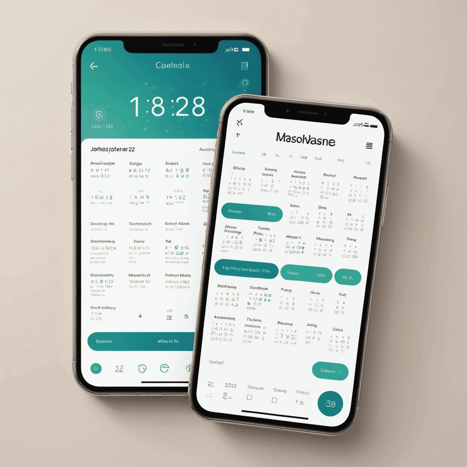 A futuristic interface showing an AI-powered calendar with smart scheduling suggestions and automated time management features